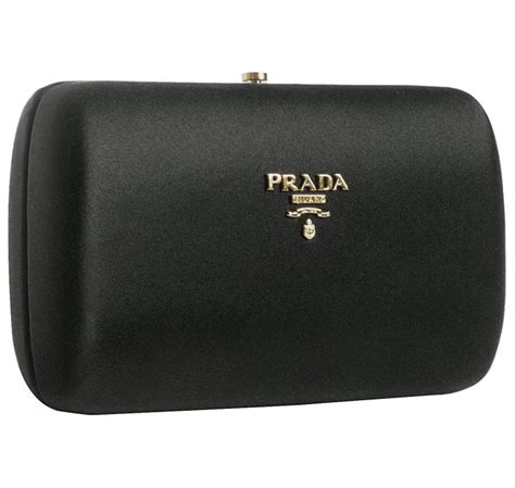 zwarte clutch prada|Prada clutch.